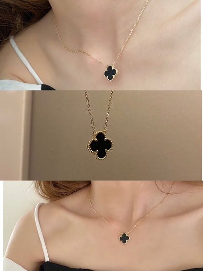 Clover Necklace | Onyx