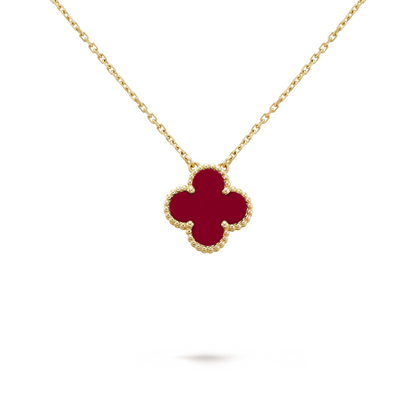 Clover Necklace | Red Gold
