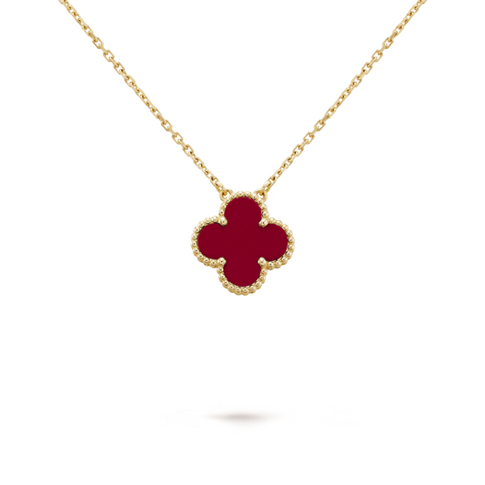 Clover Necklace | Red Gold