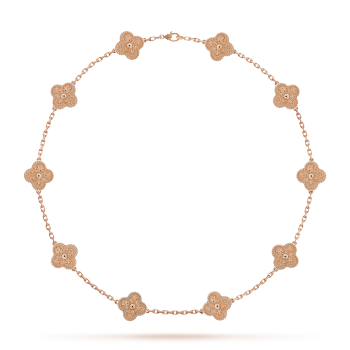 LAVISH CLOVER NECKLACE 10 MOTIFS - ROSE GOLD