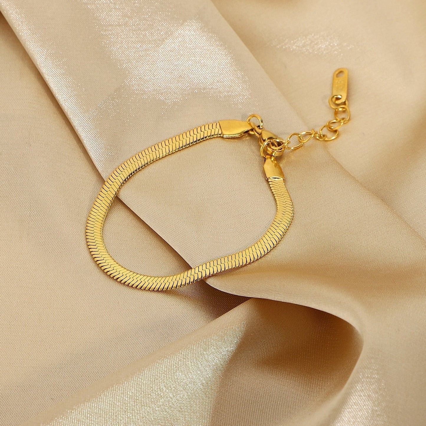 Ellaine Gold Herringbone Bracelet