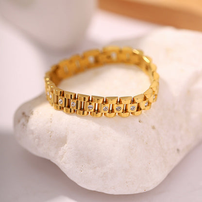 Gold Watchband Bracelet