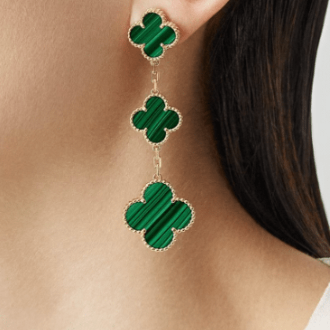 Coki Triple Earrings - Green