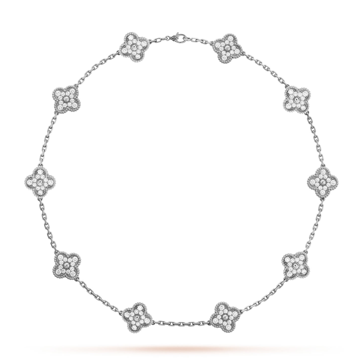 NECKLACE FOUR-LEAF CLOVER LAVISH 10 DESIGNS - SILVER